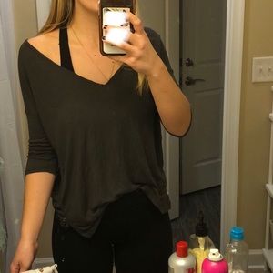 urban outfitters soft, loose, slouchy grey top